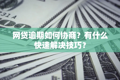武汉网贷逾期如何协商？有什么快速解决技巧？