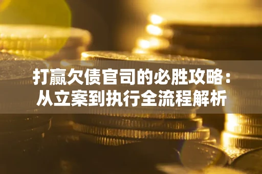 武汉打赢欠债官司的必胜攻略：从立案到执行全流程解析