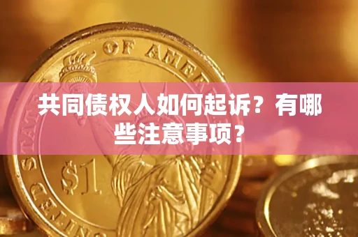 武汉共同债权人如何起诉？有哪些注意事项？